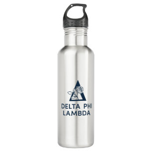 Delta Phi Lambda Name & Symbol with Rose Stainless Steel Water Bottle