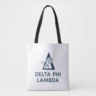 Delta Phi Lambda Name & Symbol with Rose Tote Bag