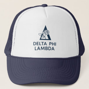 Delta Phi Lambda Name & Symbol with Rose Trucker Hat