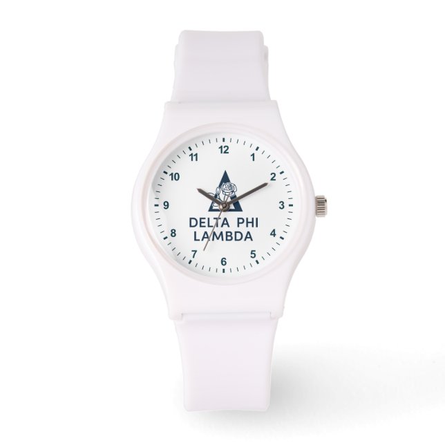 Delta Phi Lambda Name & Symbol with Rose Watch (Front)