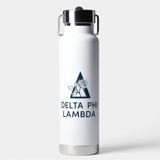 Delta Phi Lambda Name & Symbol with Rose Water Bottle (Front)