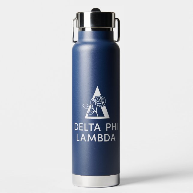 Delta Phi Lambda Name & Symbol with Rose Water Bottle (Front)