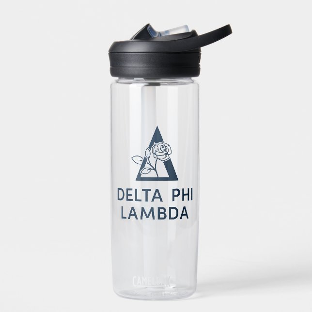 Delta Phi Lambda Name & Symbol with Rose Water Bottle (Left)