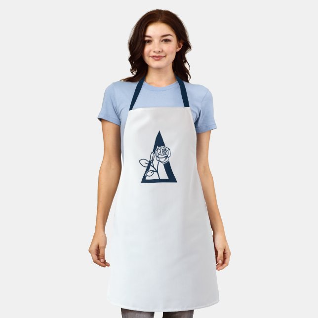 Delta Phi Lambda Sorority Rose Design Apron (Worn)