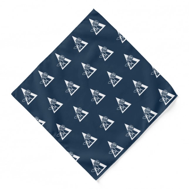 Delta Phi Lambda Sorority Rose Design Bandana (Front)