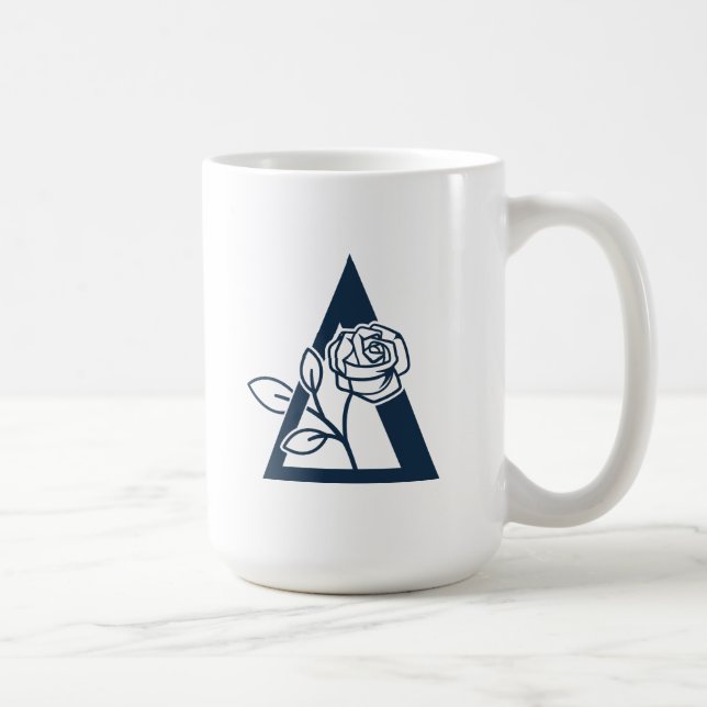 Delta Phi Lambda Sorority Rose Design Coffee Mug (Right)