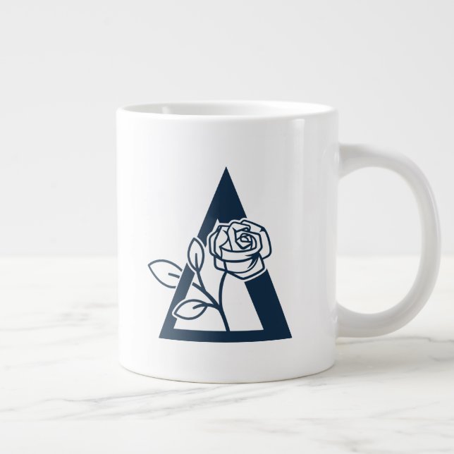 Delta Phi Lambda Sorority Rose Design Giant Coffee Mug (Right)