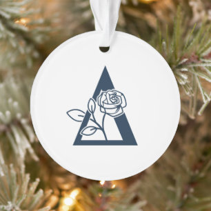 Delta Phi Lambda Sorority Rose Design Ornament