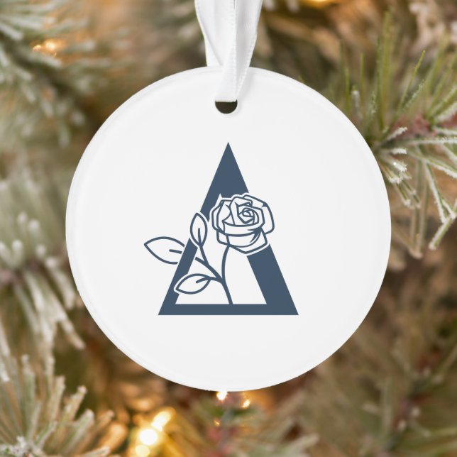 Delta Phi Lambda Sorority Rose Design Ornament (Tree)