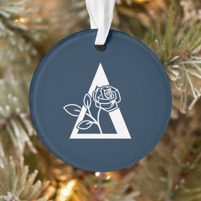 Delta Phi Lambda Sorority Rose Design Ornament (Tree)