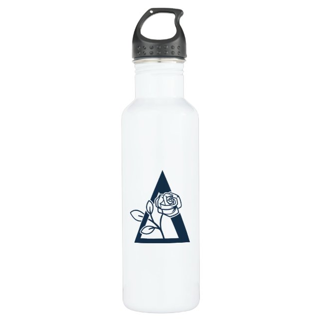 Delta Phi Lambda Sorority Rose Design Stainless Steel Water Bottle (Front)
