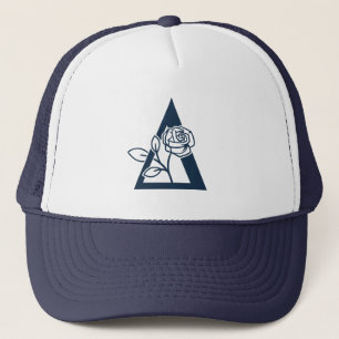 Delta Phi Lambda Sorority Rose Design Trucker Hat