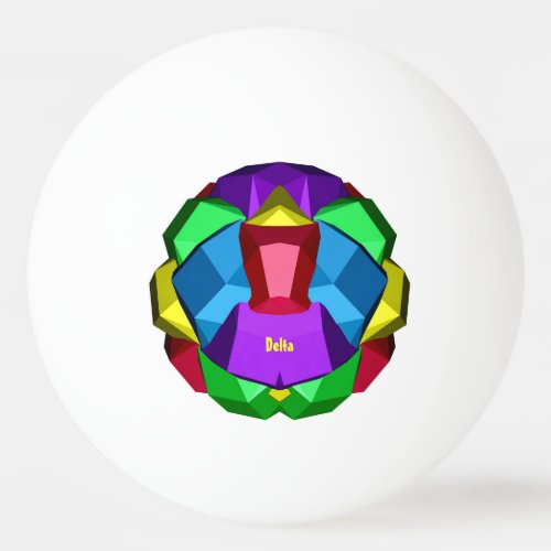 DELTA  POLYHEDRON  Multicoloured  Ping Pong Ball