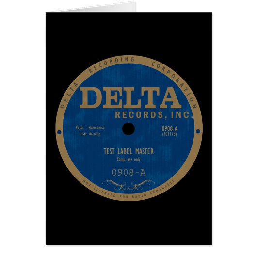Delta Records label Cards (Front)