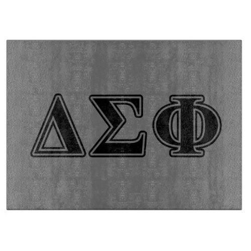 Delta Sigma Phi Black Letters Cutting Board