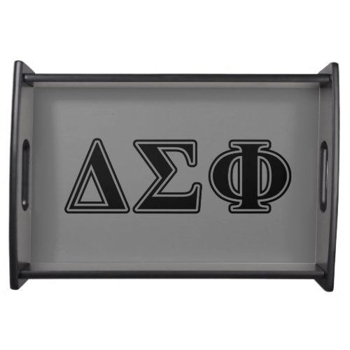 Delta Sigma Phi Black Letters Serving Tray