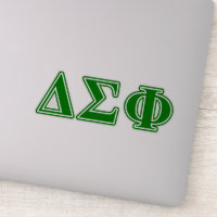 Delta Sigma Phi Greek Letters Stickers - Greek Gifts - Fraternity