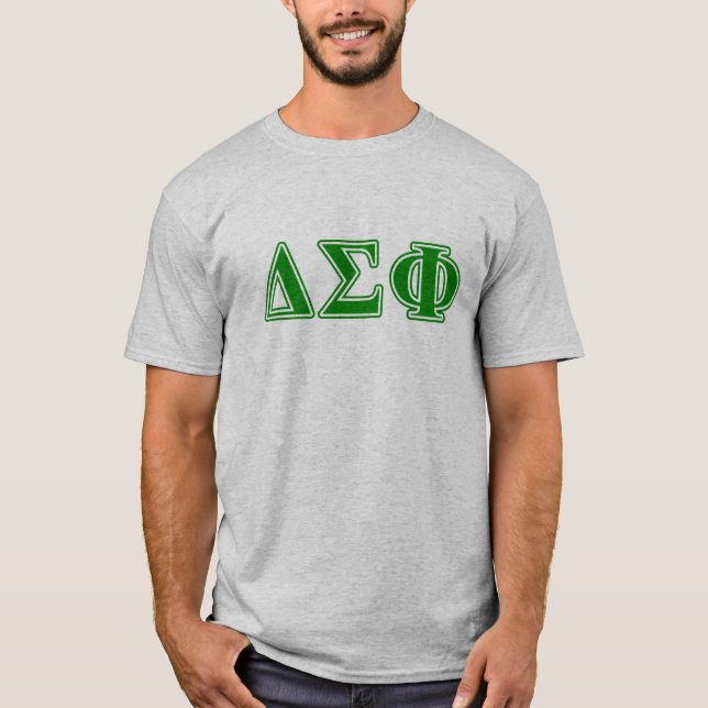 Delta Sigma Phi Green Letters T-Shirt (Front)