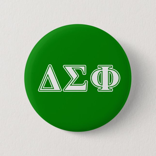 Delta Sigma Phi White Letters Button (Front)