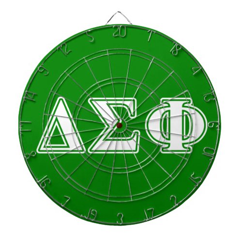 Delta Sigma Phi White Letters Dart Board