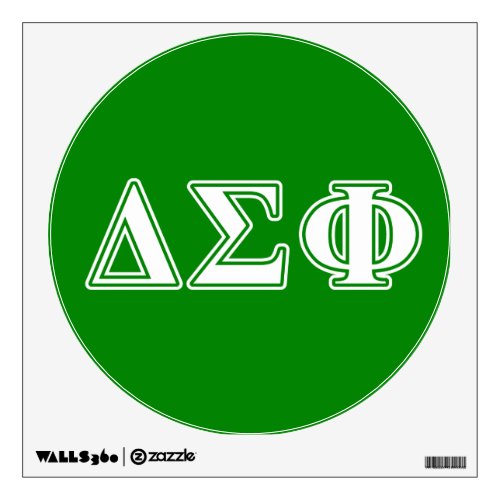 Delta Sigma Phi White Letters Wall Sticker