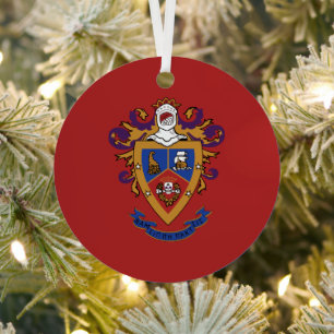 Delta Sigma Pi Official Crest Metal Ornament