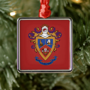 Delta Sigma Pi Official Crest Metal Ornament