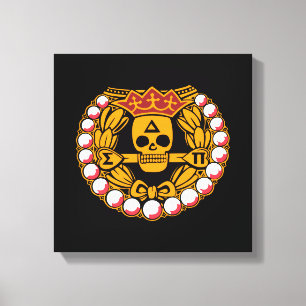 Delta Sigma Pi Skull Badge Canvas Print