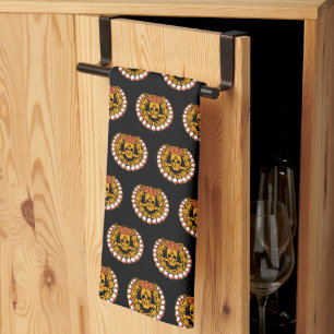 Delta Sigma Pi Skull Badge Kitchen Towel