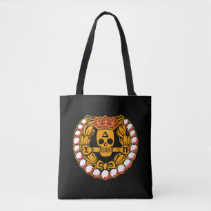 Delta Sigma Pi Skull Badge Tote Bag