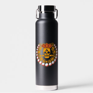 Delta Sigma Pi Skull Badge Water Bottle