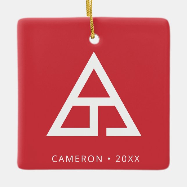 Delta T Trademark Logo Ceramic Ornament (Front)