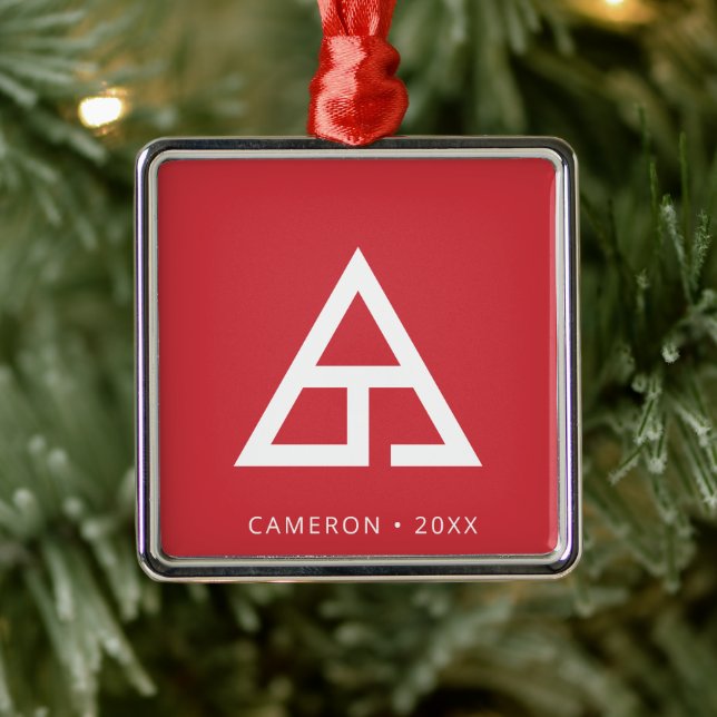 Delta T Trademark Logo Metal Ornament (Tree)