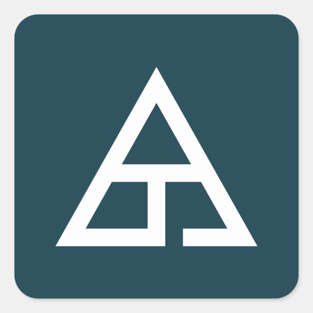 Delta T Trademark Logo Square Sticker (Front)