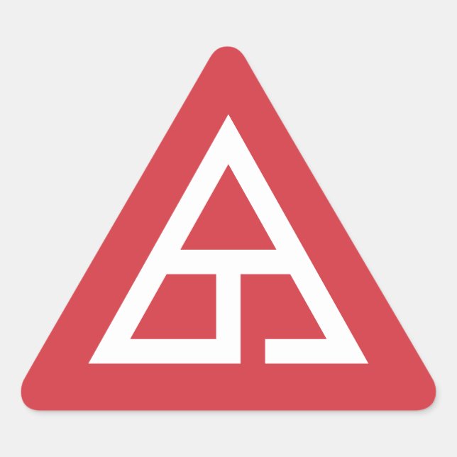 Delta T Trademark Logo Triangle Sticker (Front)