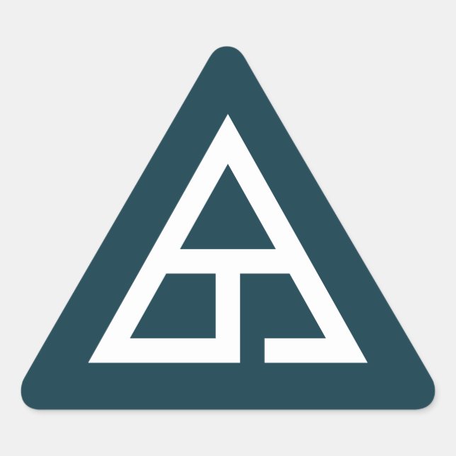 Delta T Trademark Logo Triangle Sticker (Front)