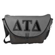 Delta Tau Delta Black Letters Messenger Bag at Zazzle