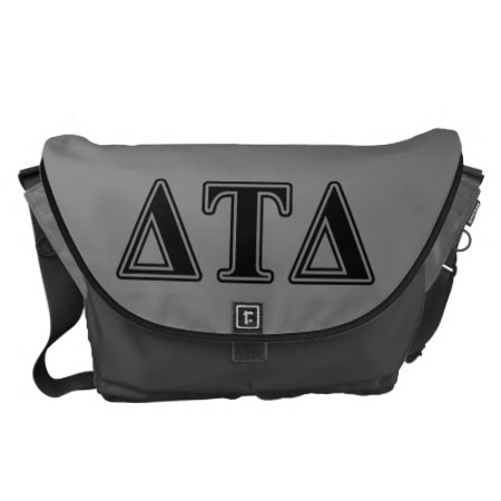 Delta Tau Delta Black Letters Messenger Bag