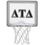 Delta Tau Delta Black Letters Mini Basketball Hoop at Zazzle