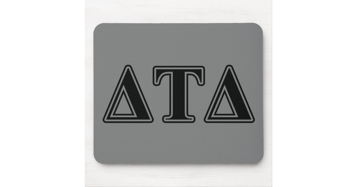 Delta Tau Delta Black Letters Mouse Pad | Zazzle