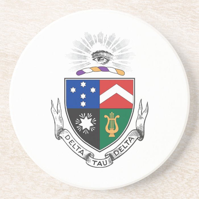 Delta Tau Delta Coat of Arms Beverage Coaster