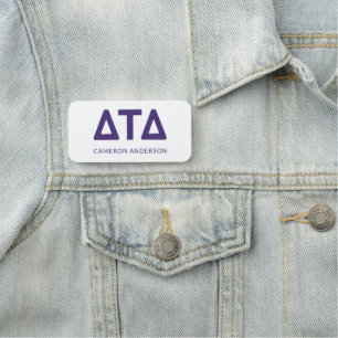 Delta Tau Delta Fraternity   Greek Letters Name Tag