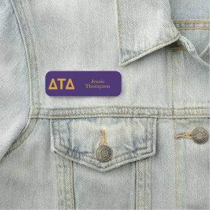 Delta Tau Delta Fraternity   Greek Letters Name Tag