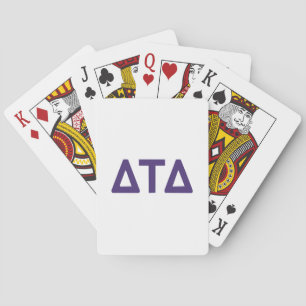 Delta Tau Delta Fraternity Greek Letters Poker Cards
