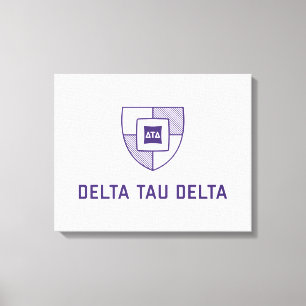 Delta Tau Delta Fraternity Shield Crest Canvas Print
