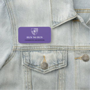 Delta Tau Delta Fraternity   Shield Crest Name Tag