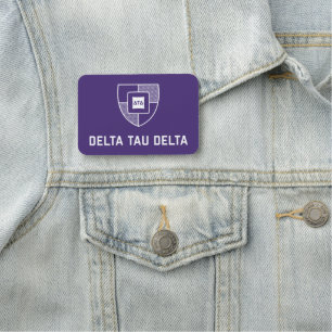 Delta Tau Delta Fraternity   Shield Crest Name Tag