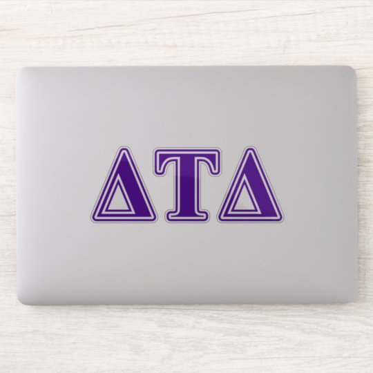 Delta Tau Delta Purple Letters Sticker | Zazzle.com