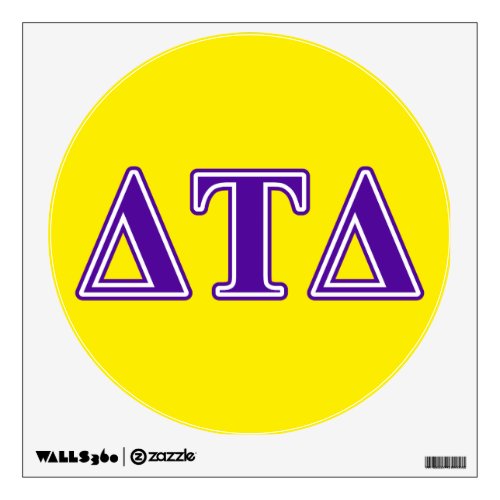 Delta Tau Delta Purple Letters Wall Sticker
