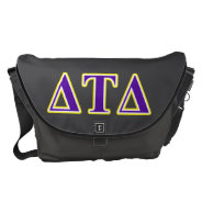 Delta Tau Delta Yellow And Purple Letters Messenger Bag at Zazzle